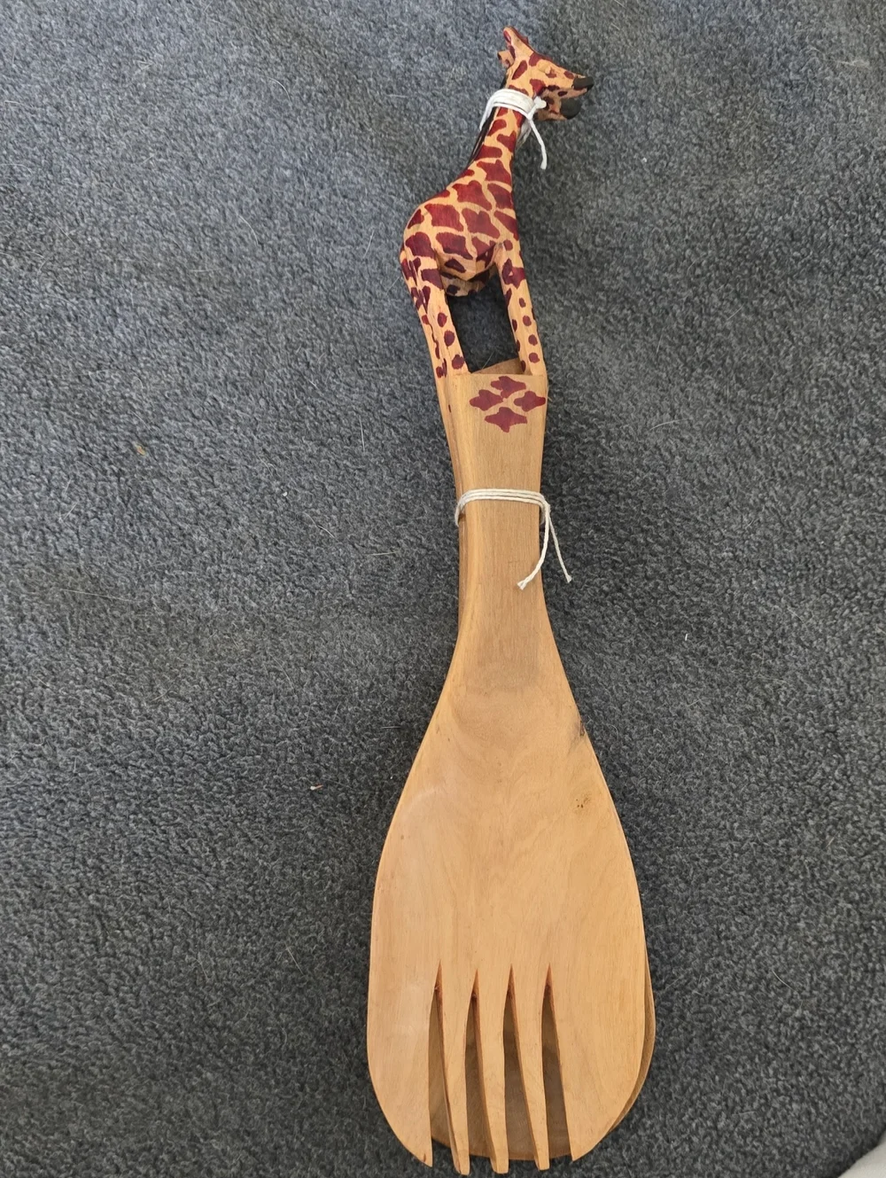 Handmade African salad serving set